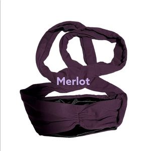 YGN open t-shirt bun turban in Merlot